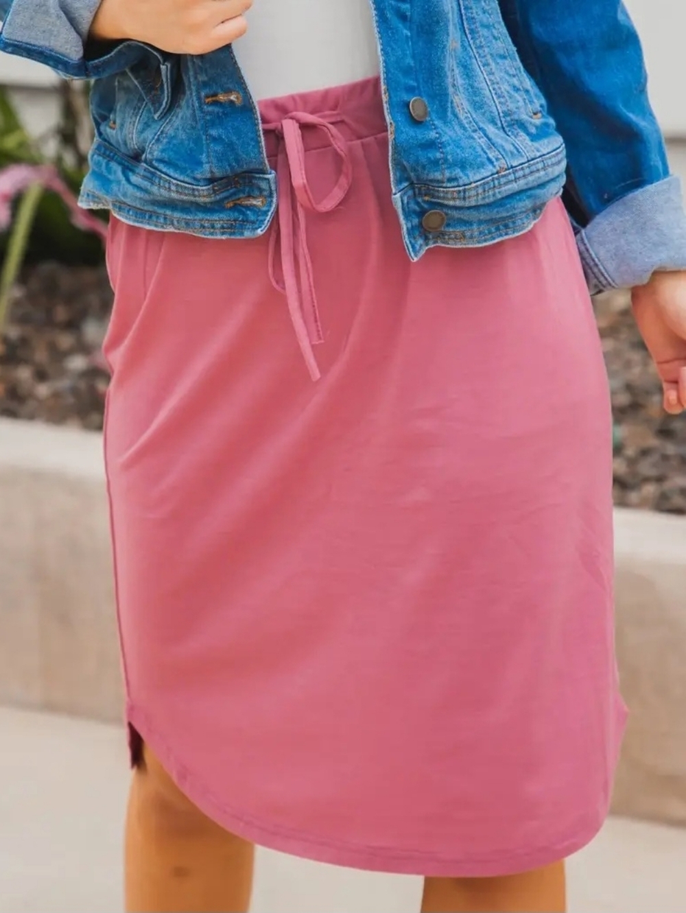 nwt Rose Tie Waist Casual Weekend Skirt Plus Size